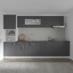 haaus Set Bucatarie Karo V29, Antracit/Alb, Blat Thermo 28 mm, L 320 cm (920173)