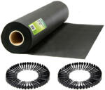 Plonos Kerti nem szőtt agrotextil 1 m x 75 m + 100 tüske Plonos - fekete (490300)