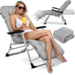 Sofotel Összecsukható kerti nyugágy párnával Sofotel ChillWell szürke (286401)