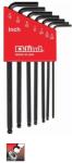 Unior Set chei locas hexagonal cu cap sferic 5/64"-3/16"/ 7 piese (13297) Cheie imbus