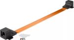 Goobay Cablu de trecere fereastra RJ45 LAN ultra-slim 0.5m Goobay (71413) - drumix