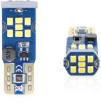 AMiO Set becuri auto cu LED CANBUS UltraBright compatibil T10 W5W 21 SMD Alb 12V/24V, destinat competitiilor auto sau off-road (AM02445)