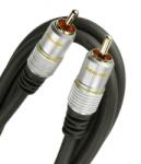 Prolink Cablu RCA mufa tata x1 din ambele parti 0.5m aurit negru PROLINK TCV3010-0.5 (TCV3010-0.5) - drumix