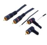 4CarMedia Cablu audio cu remote 2x RCA tata - 2x RCA tata la 90 grade 5m albastru 4CARMEDIA 11010 (11010) - drumix