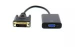 Well Cablu adaptor VGA mama - 24+1 DVI-D tata digital 15cm Well (ADAPT-VGAF/DVIM-0.15BK-WL) - drumix