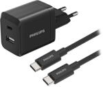 Philips Incarcator retea dual GaN USB-A + USB-C QC Power Delivery 45W PHILIPS DLP5321NB/12 (DLP5321NB/12) - drumix