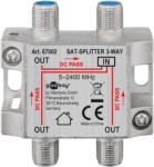 Goobay Splitter SAT 3 iesiri pentru dispozitive prin satelit 5-2400MHz Goobay 67002 (67002) - drumix