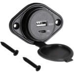Peiying Mufa alimentare auto panou USB QC3.0 18W/ TYPE C QC /PD 18W Peiying PY-CHR0009 (PY-CHR0009) - drumix
