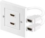 Goobay Priza de perete 2x HDMI ecranat alb Goobay (51723) - drumix