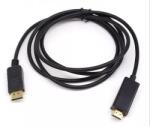 Well Cablu DisplayPort - HDMI 2m 1080p Well (CABLE-DPM/HDMIM-2BK-WL) - drumix