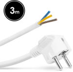 Delight Cablu de retea montabil 3m 3x1.5mm2 alb cu stecher/fire libere delight (05941B)