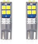 AMiO Set becuri auto cu LED CANBUS compatibil T10 W5W 10 SMD Alb 12/24V, destinat competitiilor auto sau off-road (AM02447)