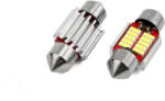AMiO Set becuri auto cu LED CANBUS sofit compatibil C5W 10 SMD 31mm Alb 12/24V, destinat competitiilor auto sau off-road (AM01288)