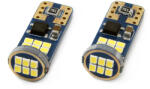 AMiO Set becuri auto cu LED CANBUS UltraBright compatibil T10e W5W 18 SMD Alb 12V/24V, destinat competitiilor auto sau off-road (AM01292)