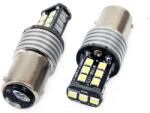 AMiO Set becuri auto cu LED CANBUS compatibil P21/5W BA15D 15 SMD 7.5W Alb 12/24V, destinat competitiilor auto sau off-road (AM01641)
