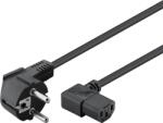 Goobay Cablu de alimentare cu IEC 90 grade pe ambele capete 5m negru 3x1mm2 pentru PC /monitor /proiector /dispozitive cu conector C14 (93119)