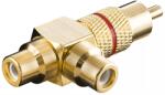 Goobay Adaptor RCA Y tata la 2x mama inel rosu versiune aurita Goobay (11388) - drumix