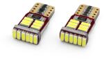 AMiO Set becuri auto cu LED CANBUS compatibil T10e W5W 18 SMD Alb 12V, destinat competitiilor auto sau off-road (AM01286)