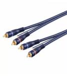 Goobay Cablu 2x RCA la 2x RCA cu remote 5m OFC dublu ecranat Goobay (50175) - drumix