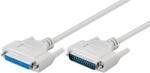 Goobay Cablu prelungitor D-SUB/IEEE 1284 25 pini tata/mama 1.8m gri serial 1: 1 Goobay 50541 (50541)