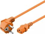 Goobay Cablu PC 3m ORANGE de alimentare calculator Schuko 90 grade tata - CCE mama Portocaliu Goobay (95289)