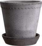 Bergs Potter Ghiveci Helena 16 cm gri cu suport (HG16S)