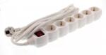 Well Prelungitor 6 prize 5m alb cu intrerupator cablu 3xG1.5mmp Well (EXTS-6S5M-SW/02-WL) - drumix