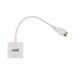 Well Cablu adaptor HDMI tata la VGA mama Well alb (ADAPT-HDMIM/VGAF-0.2WE-WL) - drumix