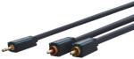 clicktronic Cablu audio Profesional Jack 3.5 mm - 2x RCA 15m 50ohm OFC cupru dublu ecaranat fara oxigen AWG23 Clicktronic 70473 (70473) - drumix