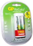 GP Incarcator AA/AAA NIMH R3/R6 + 2xR6 2100mAh +adaptor WA12 GP (GPU211210AAHCBWA12FMC-2E2) Incarcator baterii