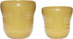 Hübsch Măști pentru ghivece Hübsch galbene ceramice 2 buc (671304)