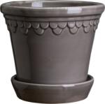 Bergs Potter Ghiveci Københavner 14 cm gri cu suport glazurat (KCPG14S)