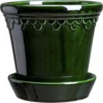 Bergs Potter Ghiveci Københavner 12 cm verde cu suport glazurat (KCG12S)