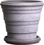 Bergs Potter Ghiveci Planet Saturn 16 cm gri cu suport (PLAG16S)