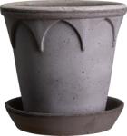 Bergs Potter Ghiveci Elizabeth 16 cm gri cu suport (ELG16S)