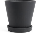 HAY Ghiveci Hay 21, 5 cm negru cu suport (AB394-A604-AB68)