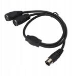  MIDI Din 5 Pin-es Osztó Y Adapter MIDI 5 Pin-es 0, 5 M Plug And Play (QFOOY7299)