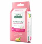ALEVA Naturals Servetele umede din fibre de bambus pentru maini si fata, 30 bucati, Aleva Naturals