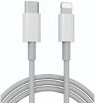 Prestige Charge Cablu USB-C la Lightning PD 27W PRESTIGE CHARGE, Transfer Date si Incarcare SuperFastCharge 3A, Compatibil iPhone/iPad/AirPods, Suporta CarPlay, 2m, Alb