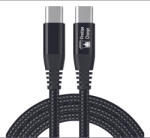 Prestige Charge Cablu USB-C la USB-C PD 60W PRESTIGE CHARGE, Transfer Date si Incarcare SuperFastCharge 25W/45W, Compatibil iPhone 15/16/17, Samsung si Tableta, 1m, Negru
