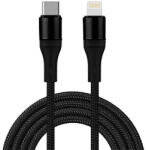 Prestige Charge Cablu USB-C la Lightning PD 27W PRESTIGE CHARGE, Transfer Date si Incarcare SuperFastCharge 3A, Compatibil iPhone/iPad/AirPods, Suporta CarPlay, 2m, Negru