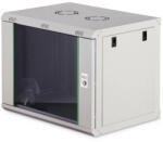 ASSMANN Rack Digitus Cabinet metalic, Digitus, sifonier retea suspendat, 19" 9U, 600x450cm, gri, nemontat (DN-37104)