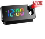 TOO DCP-555-B-RGB RGB kijelzővel, hőmérséklet kijelzéssel, ébresztő funkcióval fekete projektoros digitális óra (TOO DCP-555-B-RGB) - bestbyte
