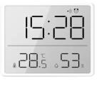 IRIS DC-111-W hőmérséklet és páratartalom kijelzéssel, ébresztő funkcióval fehér digitális óra (IRIS DC-111-W) - officedepot