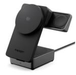 Spigen essential ef323mq asztali töltő 3in1 (25w, gyorstöltő, wireless, magsafe, airpods, apple watch töltő) fekete (ACH10398)