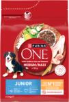 ONE Junior Medium/Maxi Hrană pentru căței bogată în pui cu orez 2, 5 kg