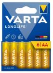 VARTA longlife tartós elem (aa, r6, 1.5v, alkáli) 6db/csomag (4106101736)