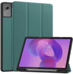 Gigapack Lenovo Idea Tab Plus (TB361FU) tok álló, bőr hatású (aktív flip, trifold, ceruza tartó) sötétzöld (GP-180684)