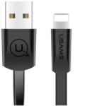 USAMS Cablu de date Usams U2, USB-A la Lightning, 2A, 1.2m, Negru (6958444955148)