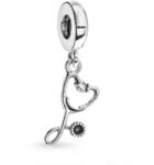 PANDORA 799072C01 Sztetoszkóp szív függő charm (Ag 925/1000, 1, 9 g)